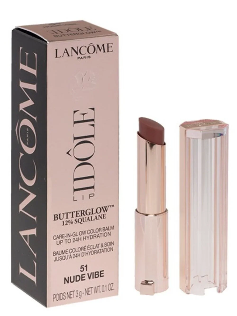 NIB ✅ Lancome Lip Idôle #51 NUDE VIBE Butterglow Hydrating Lip Balm ✅ New in Box